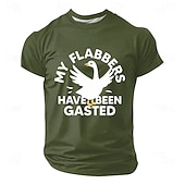  Camiseta masculina "My Flabbers Have Been Gasted" da White Goose, engraçada, sarcástica, com meme peculiar, modelagem regular, casual, streetwear, presente, roupa de grife, tamanhos P, M, G, GG, XGG,