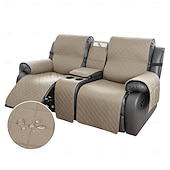 voordelige Fauteuilhoes-100% waterdichte hoes voor relaxbank, tweezitsbank, morsbestendig met middenconsole, antislip, gewatteerde bankbeschermer, bankhoes voor 2-zits relaxbank, meubelhoes voor thuis