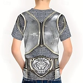 billiga Pojkens 3D Vision &amp; Geometri-Pojkars 3D-grafik rolig t-shirt kortärmad 3D-tryck sommar vår sport mode streetwear barn 4-12 år rund hals casual daglig utomhus normal passform