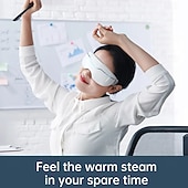 economico elettrodomestici-Maschera oculare a vapore intelligente portatile per occhi secchi, maschera oculare riscaldata con vapore caldo, massaggiatore oculare elettrico per alleviare la fatica, le occhiaie, favorire il
