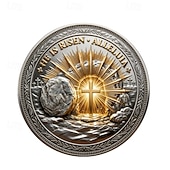 cheap U.S. 250th Anniversary-He Is Risen Commemorative Coin, John 3:16 Inspirational Christian Collectible, Easter Resurrection Religious Gift, Faith and Redemption Keepsake