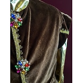 abordables Conjuntos-Medieval Renacimiento Accesorios Príncipe caballero celta Disfraz Hombre Real Víspera de Todos los Santos Carnaval Mascarada Rendimiento LARP Feria Ren Adulto Disfraz