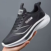 abordables Zapatillas Informales-Zapatillas deportivas ligeras para hombre, transpirables, con cordones, para caminar, con amortiguación deportiva, ideales para hombres activos, para entrenamientos en el gimnasio, para correr, para viajar y para uso diario informal.