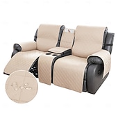 voordelige Fauteuilhoes-100% waterdichte hoes voor relaxbank, tweezitsbank, morsbestendig met middenconsole, antislip, gewatteerde bankbeschermer, bankhoes voor 2-zits relaxbank, meubelhoes voor thuis