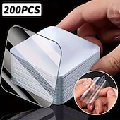 cheap Storage &amp; Organization-200 Pieces of Super Strong Double-Sided Tape, Transparent, No Drilling or Nails Required, Suitable for Various Surfaces Such as Plastic, Glass, Metal, Stone, and Drywall
