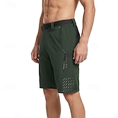 お買い得  メンズショートパンツ・タイツ・パンツ-Arsuxeo 男性用 純色 サイクリング ロード ショーツ サイクリングパンツ MTBショーツ バイク ショートパンツ バギーショーツ フォームフィット スポーツ 通気性 速乾性 フロントファスナー 反射性トリム ブラック アーミーグリーン 衣類 サイクルウェア