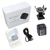 お買い得  屋内IPネットワークカメラ-ミニセキュリティカメラ Wi-Fi、1080p HD ワイヤレスベビーシッターカメラ、ナイトビジョン、動体検知アラート、回転式ブラケット付きポータブルペットモニター、屋内ホームオフィス監視用、ブラック