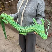 billige Statuer-150 cm/59 tommer 3D-printet drage, ekstra stor 3D-drage, dyredukke, skrivebordspynt til hjemmet, fidget-leke, perfekt til jul- og halloween-dekor, høytidsfeiringer, ideelle gaver til kontoret,