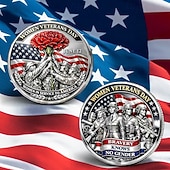 billige U.S. 250-årsjubileum-Minnemynt for kvinneveterandagen som hedrer mot og tjeneste for kvinnelige militærhelter, patriotisk samlermedalje, inspirerende gave til feiring av 12. juni