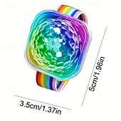 baratos Iluminação de Ambiente-Mini bola de discoteca com luz ativada por som, luzes de festa LED RGB portáteis com USB e pulseira. &amp;Ventosa para carro infantil, DJ rave, luz de humor que muda de cor, presente ideal para