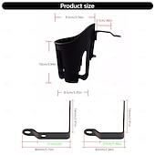 abordables Accessoires pour motos et VTT-Universal Motorcycle Water Bottle Holder, Handlebar Cup Holder for Bike Scooter ATV, Sturdy Drink Cage Motorcycle Accessories, Simple Mount Design, Black