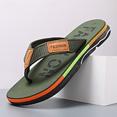 cheap Men's Slippers &amp; Flip-Flops-Men's Brown Flip Flop Sandals, Lightweight Casual Beach Shoes, Comfortable Island &amp; Cruise Style Footwear for Men, Perfect for Poolside, Vacation and Summer Outdoor Activities