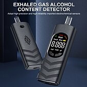 abordables Alarmas de coche-Alcoholímetro profesional, sensor electroquímico de celda de combustible de alta precisión, detector de alcohol digital portátil, recargable por USB tipo C para uso personal. &amp;uso doméstico