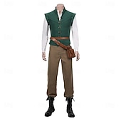 tanie stroje-Zestaw Średniowieczne Renesansowa fantazyjny Spodnie Kamizelka Pasek taliowy z akcesoriami Łucznik Elf Ranger Strój na bal maskowy Męskie Fantasy Halloween Karnawał Bal maskowy Targi Renesansu LARP