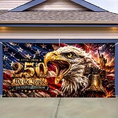 levne 250. výročí-Kryt garážových vrat k 250. výročí USA, vlastenecká dekorace ke Dni nezávislosti, ideální pro venkovní oslavy a sváteční dekorace.