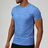 Χαμηλού Κόστους T-shirts και αμάνικα μπλουζάκια για τρέξιμο-Ανδρικά Μονόχρωμο Tricou de Alergat Μπλούζα συμπίεσης Καλοκαίρι Άνοιξη Κοντομάνικο Γρήγορο Στέγνωμα Ελαφρύ Ύγρανση Γυμναστήριο προπόνηση Ενεργή εκπαίδευση Τρέξιμο Ασκηση Θαλασσί Μαύρο Ανοικτό Γκρίζο