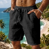 abordables Día festivo-Hombre Pantalón corto Pantalones cortos de verano Pantalones cortos de playa Pantalones cortos holgados Correa Cintura elástica Plano Comodidad Transpirable Longitud de la rodilla Diario Exterior