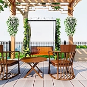 ieftine Flori Artificiale-2 flori artificiale suspendate rezistente la UV, plante violete multifuncționale din plastic pentru decorare interioară/exterioară, perfecte pentru Ziua Îndrăgostiților, Paște, Ziua Mamei, Ziua