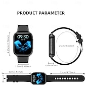 abordables Smartwatch-Smart Watch for Men Women with 2 Straps, Fitness Tracker with Sleep Monitor, DIY Watch Face 1.83" Touch Screen Smartwatch, Activity Tracker for Android iOS Phones