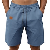 voordelige Casual korte broek-Voor heren Korte broek Casual korte broek Atletische korte broek Zak Elastische taille Effen Comfort Sneldrogend Knielengte Buiten Vakantie Modieus Streetwear blauw Zwart Inelastisch