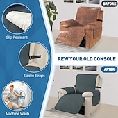 ieftine Husă pentru fotoliu reclinabil-Husă de canapea impermeabilă, rabatabilă, matlasată, pentru animale de companie, din material textil, o singură bucată, acoperire completă, protector de canapea, antiderapant, antipete, protector de mobilier, utilizare în toate anotimpurile, pentru câini