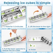 economico Accessori ghiaccio-Vassoio per cubetti di ghiaccio in acciaio inox a 18 scomparti con maniglia per un facile rilascio, vassoio per il ghiaccio rimovibile per la preparazione di cubetti di ghiaccio e alimenti surgelati,