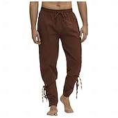 voordelige Outfits-Set Middeleeuws Renaissance Outfits Fancy kostuum Krijger Vikingen Kostuum Voor heren Viking Halloween Carnaval Prestatie LARP Ren Faire Volwassenen Zomer Lente