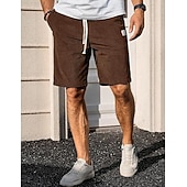 economico Pantaloncini casual-Per uomo Shorts Shorts da Spiaggia Pantaloncini casual Pantaloncini di velluto a coste Tasca Elastico in vita Semplice Comodità Traspirante Lunghezza al ginocchio All'aperto Spiaggia Vacanza Vacanza
