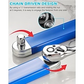 voordelige Meet- en meethulpmiddelen-Universele offset verlengsleutel, sleutel voor krappe ruimtes met een 3/8" aansluiting. &amp;1/4" aandrijfadapters voor moeilijk bereikbare plaatsen, professionele doe-het-zelf autogereedschapset,