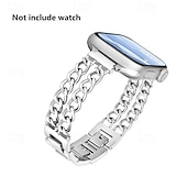 abordables Bracelets Apple Watch-Bracelet Bijou Compatible avec Bracelet Apple Watch 38mm 40mm 41mm 42mm 44mm 45mm 46mm 49mm Paillettes Chaîne double Luxe Alliage Bracelet de remplacement pour iwatch Ultra 3 2 Series 11 10 9 8 7 SE