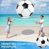 economico Partita di Calcio Mondiale 2026-2 palloni da calcio gonfiabili da spiaggia da 27,6 pollici, ideali per decorazioni, feste, eventi sportivi all'aperto e per la piscina.