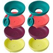 cheap Household Appliances-8 Pack Popsicle Drip Catcher for Kids, Silicone Ice Cream Holder for Cones and Sticks, Mess-Free Reusable Ice Pop Guard for Toddlers, No More Sticky Hands, Summer Treat Accessories