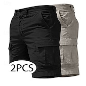 ieftine Clasic-Bărbați Pantaloni de marfă Pantaloni Scurți Cargo Pantaloni Scurți Pantaloni scurți casual Buzunar Simplu Simplu Peste Genunchi Casual În aer liber Haine de strada Modă Șic Stradă Negru + Verde