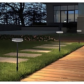 preiswerte Bodenlichter-1er-Pack Solar-Wegeleuchten für den Außenbereich, hellere, wasserdichte Solarleuchten für den Außenbereich, Wegeleuchte mit größerem Panel, automatische Ein-/Ausschaltfunktion für Einfahrt, Terrasse, Gartenweg und Rasen