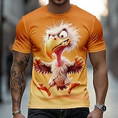  Homens Animal Engraçado Camiseta Manga Curta Camiseta Impressão 3D Gola Redonda Camisa Exagerado Designer Festa Feriado Azul Amarelo Roxo Verão Primavera Roupa S M L XL XXL XXXL