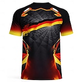 preiswerte Lauf-T-Shirts &amp; Tanktops-Herren Fußballtrikot Deutschland Sommer Kurzarm Athleisure Spandex UPF 50 Schnelltrocknend Atmungsaktiv Fitnessstudio Laufen Fitness Gelb / schwarz Sportbekleidung Sportkleidung