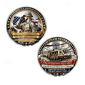  Herdenkingsmunt voor veteranen van de Vietnamoorlog, eerbetoon aan het Amerikaanse leger met helikopter- en soldatenontwerp, patriottisch verzamelobject, een geschenk ter ere en nagedachtenis aan de veteranen van de Vietnamoorlog.