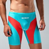 abordables Swim Trunks &amp; Board Shorts-Men's Swim Shorts Swim Trunks Geometric Patchwork Quick Dry Elastic Breathable Swimwear Bottoms Surfing Water Sports Swimming Summer