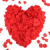 abordables Flores artificiales-999 piezas de pétalos de rosa románticos de tela no tejida para bodas, graduaciones, fiestas, cumpleaños, noches románticas especiales, pedidas de mano, rojo, blanco, rosa, morado, azul
