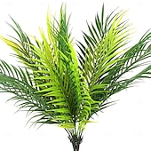 ieftine Plante artificiale și verdeață-2/4 buc frunze de palmier artificiale cu ferigă de fier mare cu 9 capete, plante tropicale simulate realiste din junglă pentru decorarea pereților, frunziș artificial de frunze de palmier pentru casă,