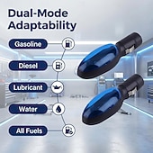 abordables Electrónica para el coche-Pack de 2 ahorradores de combustible para coche, dispositivo plug and play para ahorrar combustible en vehículos de 12 V, potente economizador de combustible para automóviles, ahorrador de gasolina