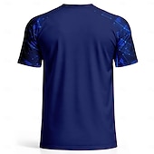  Men's Soccer Jersey Shirt France Style White Blue Graphic Tee Breathable UFP 50 Quick Dry Mesh Athletic Top Lightweight Training Tournament Fan Shirt