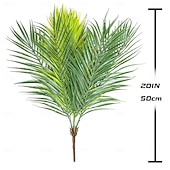 ieftine Plante artificiale și verdeață-2/4 buc frunze de palmier artificiale cu ferigă de fier mare cu 9 capete, plante tropicale simulate realiste din junglă pentru decorarea pereților, frunziș artificial de frunze de palmier pentru casă,