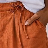 economico Pantaloncini Bermuda-Per donna Bermuda Shorts Pantaloncini Estivi Shorts da Spiaggia Vacanza Moda Casual Quotidiano Corto Vita Alta Tinta unica Semplice Patchwork Fascia Elastica Comodità Morbido Traspirante Inelastico