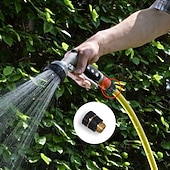 abordables Riego e irrigación-4 juegos de conectores rápidos para manguera de jardín, conectores rápidos macho y hembra de 3/4 de pulgada para manguera de jardín.