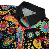  Retrò Vintage Hippie Anni '70 Camicia Maniche corte Hippie Paisley Etnico Costume Per uomo Festival Musicale Feste Abbigliamento quotidiano Adulti Camicia Primavera & Estate