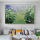 cheap Floral/Botanical Paintings-Mintura Handmade Textured Flower Oil Paintings On Canvas Wall Art Decoration Modern Abstract Pictures For Home Hotel Decor Rolled Frameless Unstretched Painting