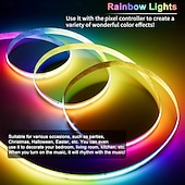 cheap Plug Strip Lights-24V WS2811 RGB IC COB LED Strip Lights 16.4ft (1 Roll ) 65.6ft (2 Rolls of 32.8ft) Chasing LED Light Strip with 338 Remote Controller Models and Power Supply for Bedroom Living Room Gaming Parties