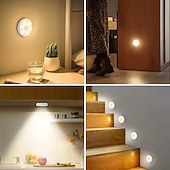 economico Illuminazione d'Ambiente-2 luci notturne con sensore di movimento, luci notturne a LED ricaricabili con batteria a lunga durata, luci da parete magnetiche wireless per armadi, scale, corridoi, camere da letto, illuminazione