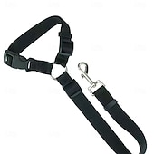cheap Vehicle Accessories-Adjustable 2-in-1 Dog Car Safety Belt Use this rear seat harness and ring to ensure your pet's safety on the road